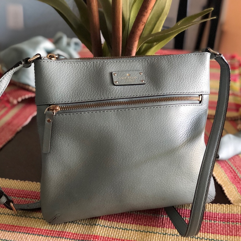 KATE SPADE Light Blue Leather Purse Shoulder Bag - Picture 4 of 5